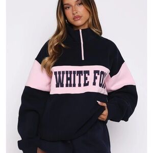 Women's Black and Pink Pullover